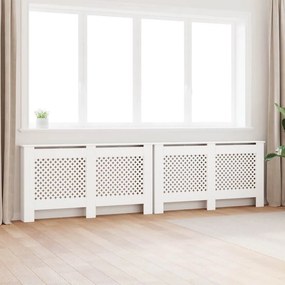 vidaXL Καλύμματα Καλοριφέρ 2 τεμ. Λευκά 152 x 19 x 81,5 εκ. από MDF