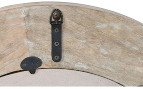 Τοίχο καθρέφτη DKD Home Decor Λευκό Καφέ Mandala Ινδός Μαρινάτος 76 x 4 x 76 cm