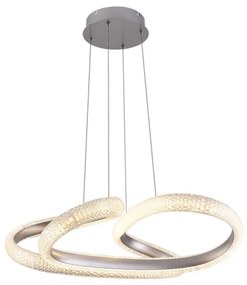 Inlight Κρεμαστό φωτιστικό LED 40W 3CCT (by switch on base) σε χρώμιο D:60cm (6101-Chrome)