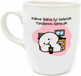 Stewehome Κεραμική οβάλ κούπα δώρο Μπεζ 8x8x9 cm