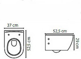 Cerastyle City Rimless 019100 - Κρεμαστή λεκάνη