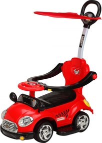 Ride on car with handle and canopy Super Car red