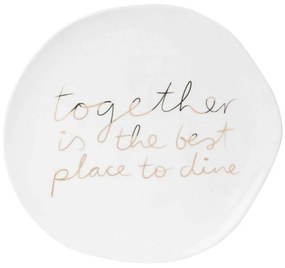 Πιάτο Together Is LBTRD0014791 Φ22cm White-Gold Raeder Porcelain