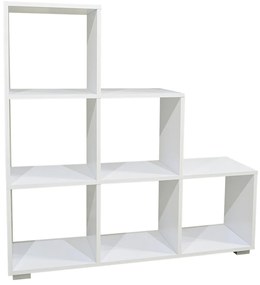 Βιβλιοθήκη GRACE Λευκό 6θέσεων 105x107x29εκ