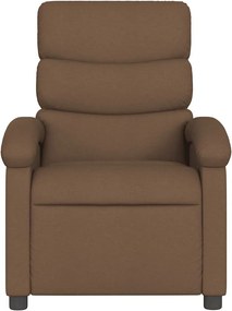 vidaXL Πολυθρόνα Μασάζ Ανακλινόμενη Καφέ Υφασμάτινη