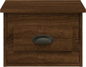 vidaXL Κομοδίνο Επιτοίχιο Καφέ Δρυς 41,5 x 36 x 28 εκ.