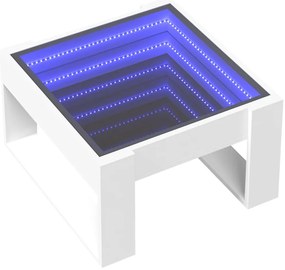 vidaXL Τραπεζάκι Σαλονιού Infinity LED Λευκό 50x53x30 εκ.