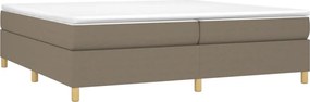 vidaXL Κρεβάτι Boxspring με Στρώμα Taupe 200x200 εκ. Υφασμάτινο