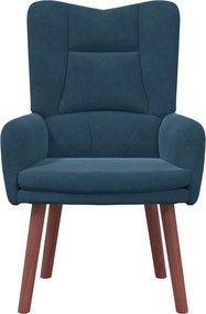 vidaXL Πολυθρόνα Μπλε 63 x 67 x 94 εκ. Βελούδο
