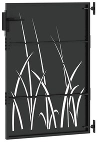 vidaXL Πύλη Κήπου Μαύρο 85 x 150 cm Ατσάλι με Επικάλυψη Πούδρας