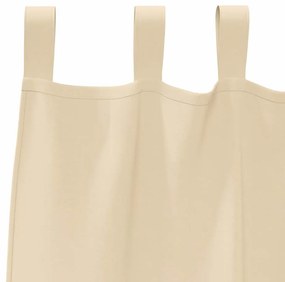 vidaXL Κουρτίνες με κουρτίνες 2 pcs Κρεμ Πολυεστέρας