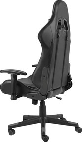 vidaXL Καρέκλα Gaming Περιστρεφόμενη Γκρι PVC