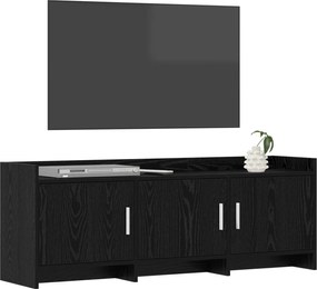 vidaXL Ντουλάπι TV 130 x 33 x 47 εκ Μαύρη Δρυς Επεξεργασμένο Ξύλο