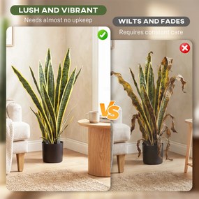Τεχνητό φυτό Sansevieria μεγάλο 77 cm τεχνητό φυτό σε γλάστρα για σαλόνι, δώρο