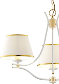 Κρεμαστό Πολύφωτο Samba Φ78cm 3xE27 Λευκό με Χρυσό