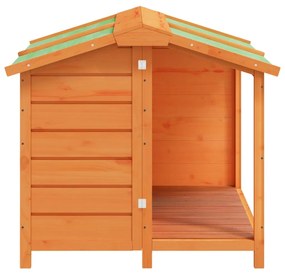 vidaXL Σπίτι Σκύλου Καφέ 96 x 87 x 80,5 εκ. από Μασίφ Ξύλο Πεύκου