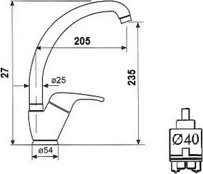 Oioli Quick LC85 Chrome - Μπαταρία Κουζίνας