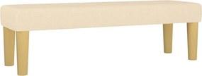 vidaXL Κρεβάτι Boxspring με Στρώμα Κρεμ 200x200 εκ. Υφασμάτινο