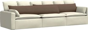vidaXL Μαξιλάρι Καναπέ 2 pcs Καφέ 200 x 40 εκ. ύφασμα