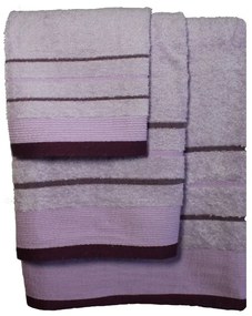 Σετ πετσέτες 3τμχ Βαμβακερές Raya Lilac-Purple 24home