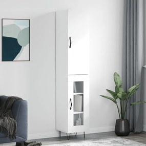 vidaXL Ντουλάπι Λευκό 34,5 x 34 x 180 εκ. από Επεξεργασμένο Ξύλο