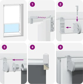 vidaXL Roller Blind Blackout γκρί 135x150 cm Πλάτος υφάσματος 131,6cm