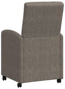 vidaXL Καρέκλες Φαγητού με Ρόδες με τροχούς 2 pcs Γκρι 58 x 67 x 97 εκ