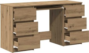 vidaXL Γραφείο Τεχνίτης Δρυς 140 x 50 x 77 εκ. από Μοριοσανίδα