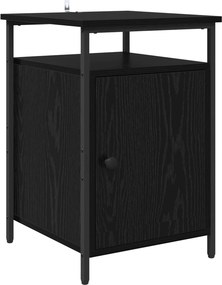 vidaXL Κομοδίνο Μαύρη Οξυά 40 x 42 x 60 εκ. Επεξεργασμένο Ξύλο
