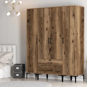 Τετραφυλλη Ντουλαπα Καρυδια KUMSAL 47.5x160x201.4