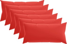 vidaXL Κάλυμμα Μαξιλαριού 6 pcs HEERLEN Κόκκινο 40 x 80 cm Πολυεστέρας