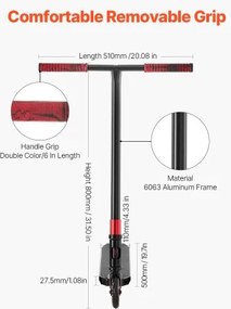 VEVOR Stunt Scooter Street Trick Scooters for Kids Adults Double Layer Deck