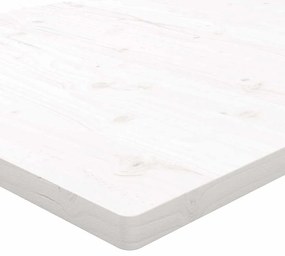vidaXL Επιφάνεια Τραπεζιού Ορθογ. Λευκή 110x55x2,5 εκ. από Μασίφ Πεύκο