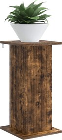 vidaXL Βάση φυτών Καπνισμένο Ξύλο Δρυός 30,5 x 30 x 60,5 εκ