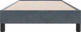 vidaXL Box Spring Κρεβάτι χωρίς στρώμα Σκούρο γκρι 80x210 cm Βελούδινο
