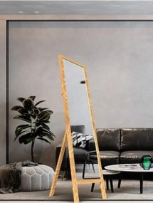 Stewehome Ολόσωμος καθρέφτης με φυσική ξύλινη βάση 145x40 cm