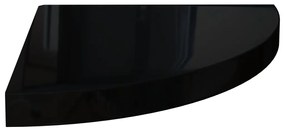 vidaXL Ράφια Τοίχου Γωνιακά 2 Τεμ. Γυαλιστερό Μαύρο 35x35x3,8 εκ. MDF