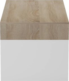 Τραπέζι σαλονιού Consa sonoma-λευκό 120x60x52εκ