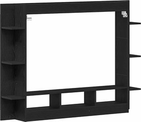 vidaXL Ντουλάπι TV Μαύρη δρυς 152 x 22 x 113 εκ. Επεξεργασμένο ξύλο