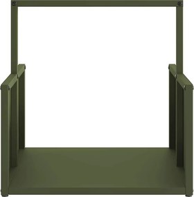 vidaXL Ράφι Καυσόξυλων 40x40x40 εκ. Χάλυβας ψυχρής έλασης