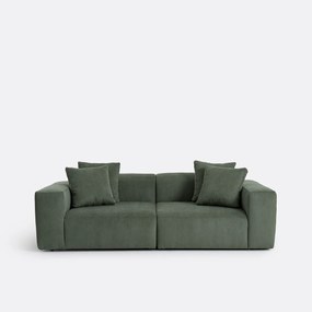 Καναπές 3 θέσεων από λεπτό ριγέ βελούδο, LIORA