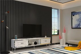 Stewehome Έπιπλο τηλεόρασης με ντουλάπι σε μοντέρνο στιλ 150x29x40 cm