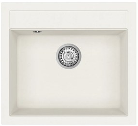Helika Quadro SQQ 100 Ένθετος Γρανιτένιος Νεροχύτης Μ56.5xΠ51cm Λευκός