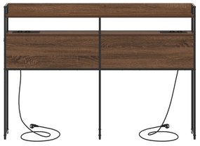 vidaXL Κεφαλάρι Αποθήκης Καφέ δρυς 120 cm Επεξεργασμένο ξύλο