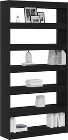 vidaXL Βιβλιοθήκη Μαύρη Δρυς 100 x 30 x 198 εκ. Επεξεργασμένο ξύλο