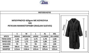 Μπουρνούζι Dimcol 3010 Μαύρο