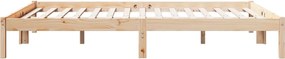 vidaXL Πλαίσιο Κρεβατιού Μακρύ Χωρίς Στρώμα 140x220 εκ Μασίφ Πεύκο