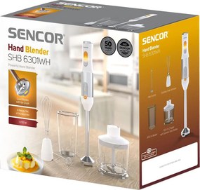 Ραβδομπλέντερ 4 σε1 με Ανοξείδωτη Ράβδο 1200W Sencor SHB 6301WH Λευκό/Ασημί