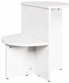 vidaXL Τραπεζάκι Πλευράς Λευκό 50 x 40 x 50 εκ Μασίφ ξύλο πεύκου