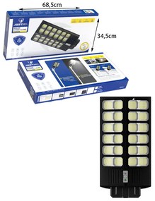 Jortan Led Αδιάβροχο Ηλιακό Φωτιστικό Δρόμου 2400W με Ανιχνευτή Κίνησης Και Τηλεχειριστήριο IP66 - Solar Street Lamp